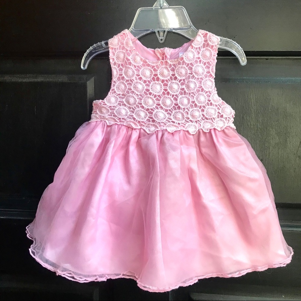 Pink dress for baby girl pink. 6-9m - Picture 1 of 4